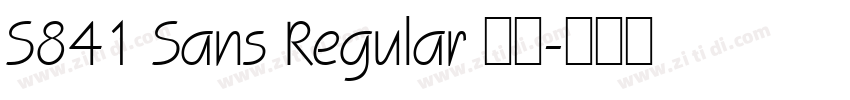 S841 Sans Regular 字体字体转换